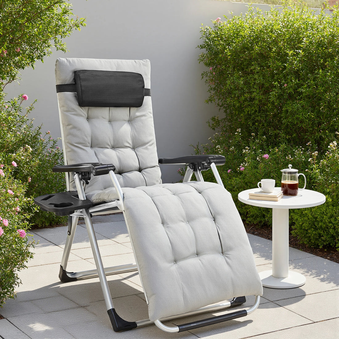JHK Zero Gravity Recliner Set – 2 Portable Camping & Outdoor Lounge Chairs
