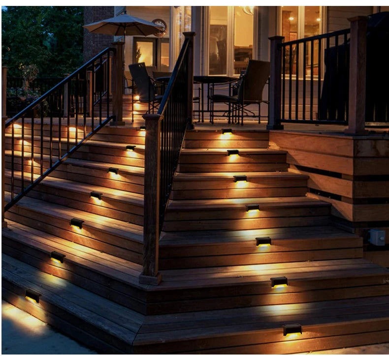 Solar LED Outdoor Lights – Waterproof Garden, Deck & Step Lamps (1/4/8/12PCS)
