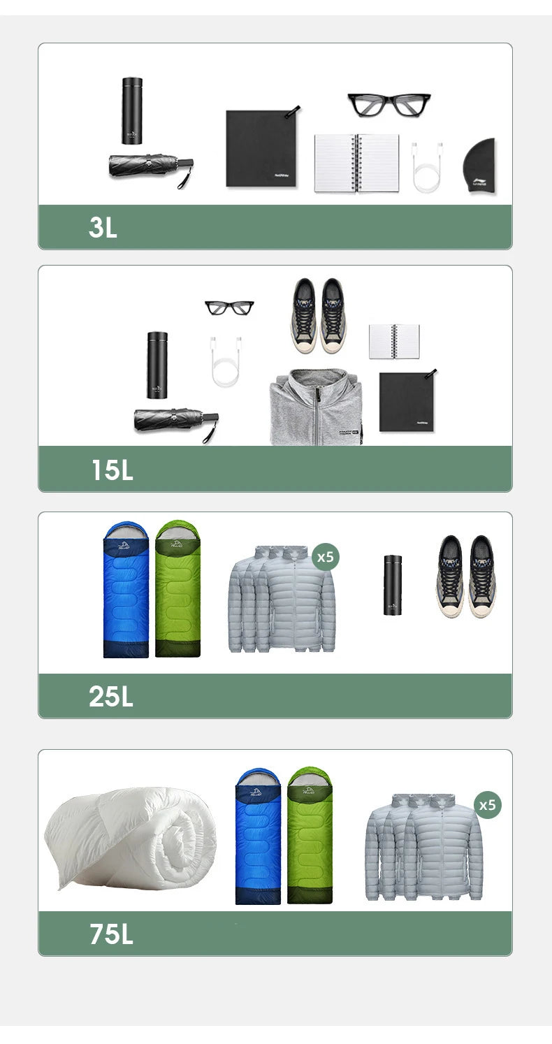 Waterproof Dry Bag – Ultralight Storage Sack for Kayaking, Rafting & Swimming (3–75L)