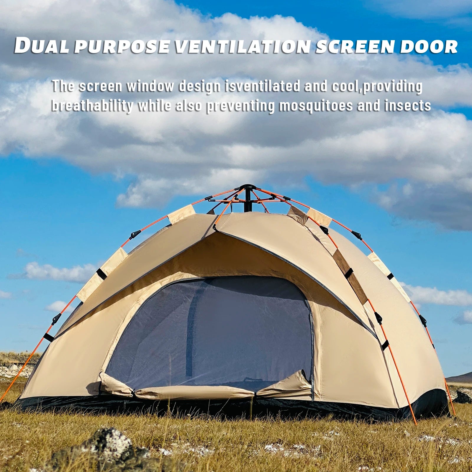 Outdoor Automatic Quick-opening Tent Rainproof Sunshine-proof 4 person tents