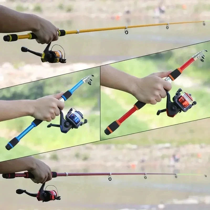 Telescopic Fishing Pole Set – Complete Kit with Spinning Reel, Baits & Hooks