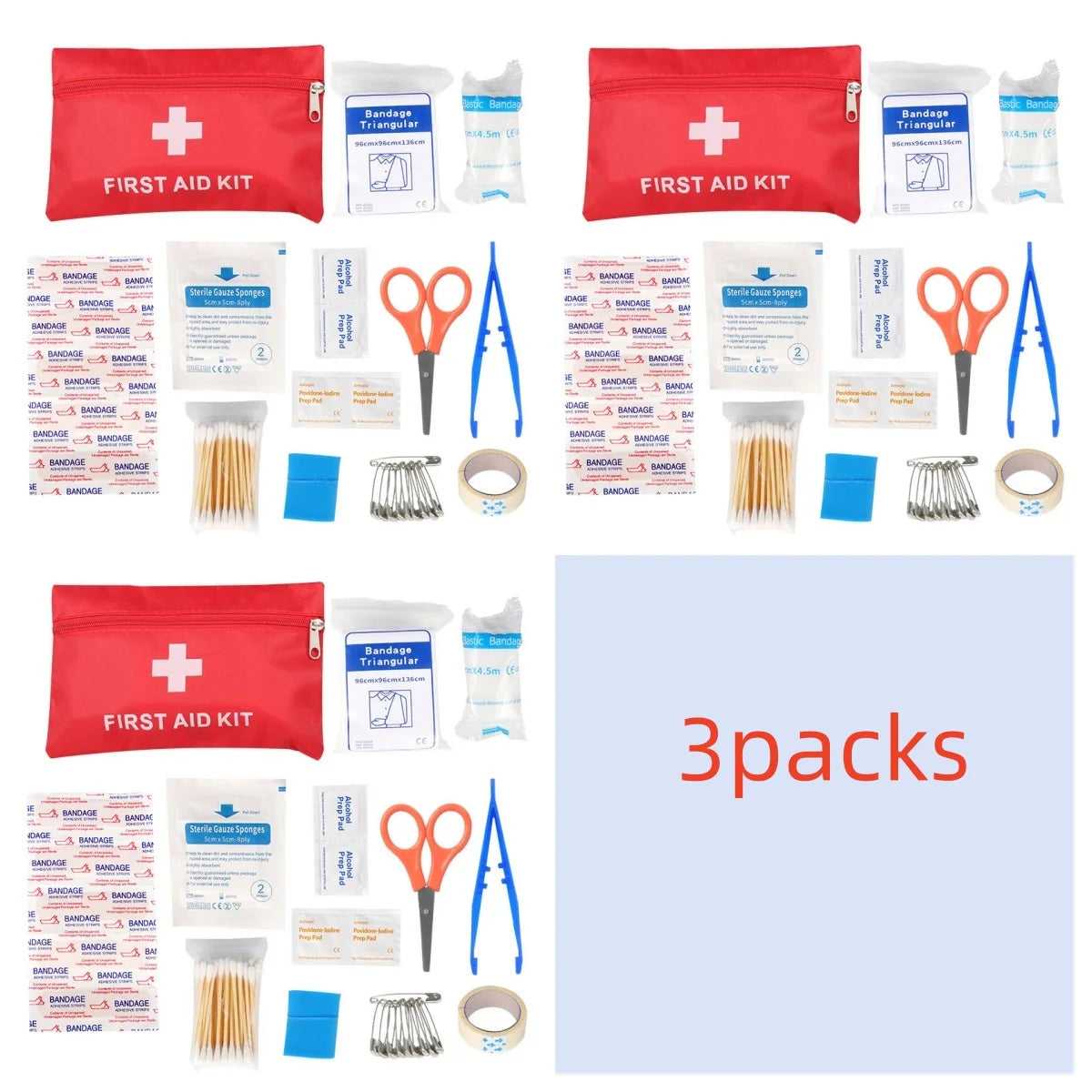 Portable Emergency First Aid Kit – Travel, Camping & Household Survival Bag