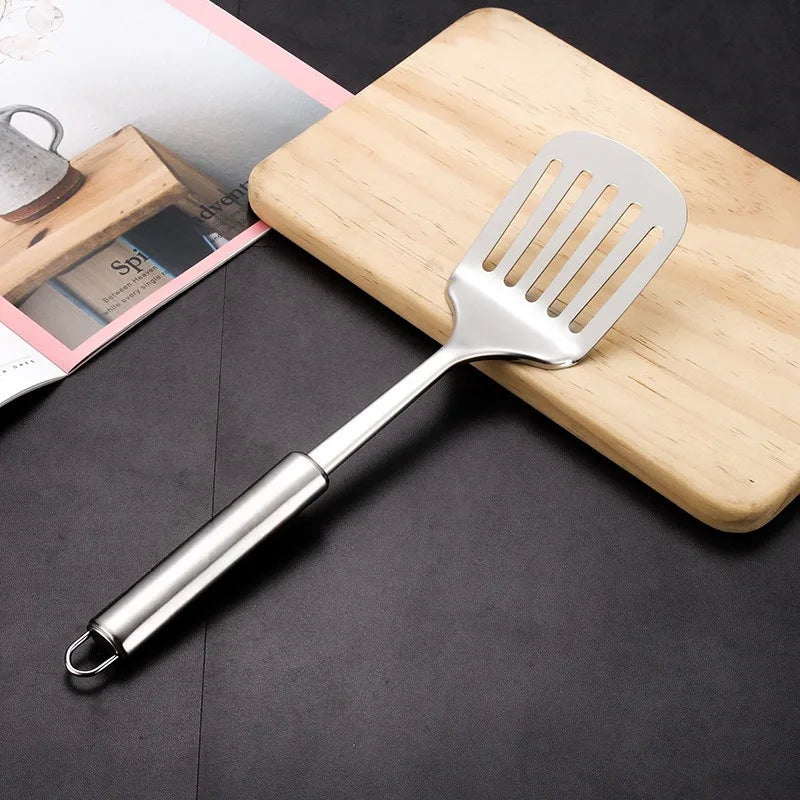 Stainless Steel Slotted Turner – Kitchen Cooking Spatula for Steak, Burger & Sauté