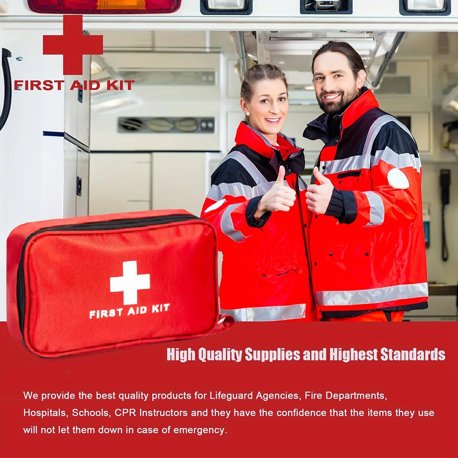 Portable Emergency First Aid Kit – Travel, Camping & Household Survival Bag