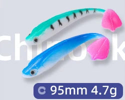 Chinook 3D T-Tail Soft Bait Lure – 65mm, 5pcs