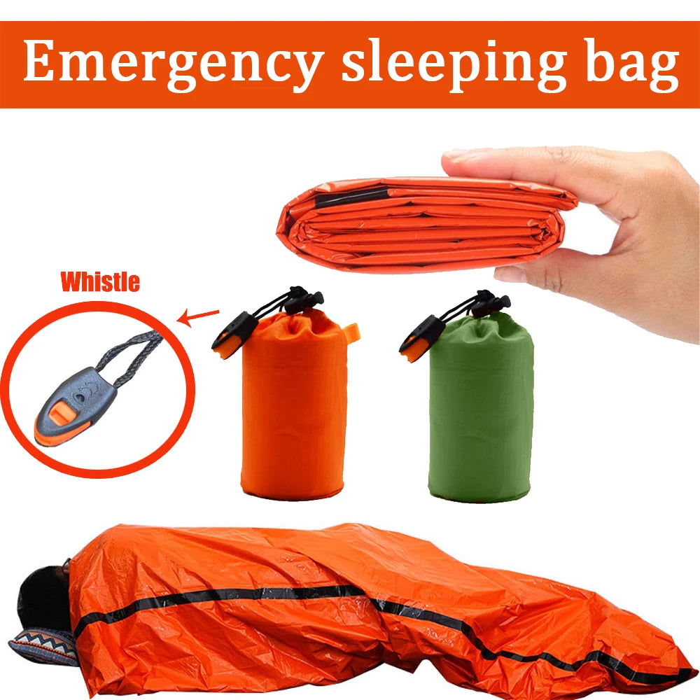 Portable Waterproof Emergency Sleeping Bag – Mylar Thermal Survival Sack