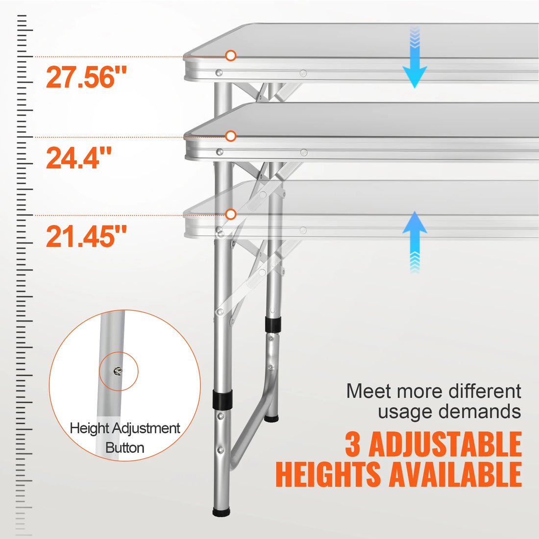 SucceBuy Folding Camping Table – Quick-Setup MDF Outdoor Picnic & BBQ Table