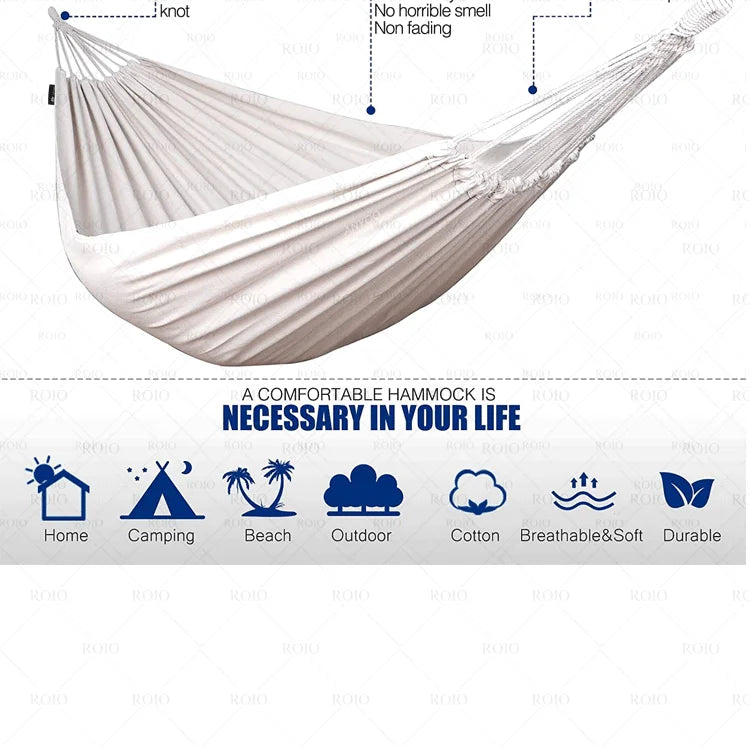 1-2 Person Portable Camping Hammock – Travel, Beach & Outdoor Hanging Bed