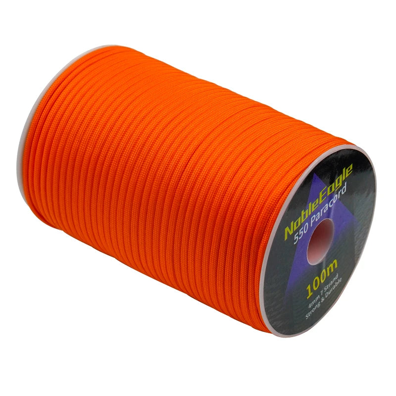 Military 550 Paracord Rope – 7 Strand, 4mm Outdoor Survival Cord (100M/50M/31M)