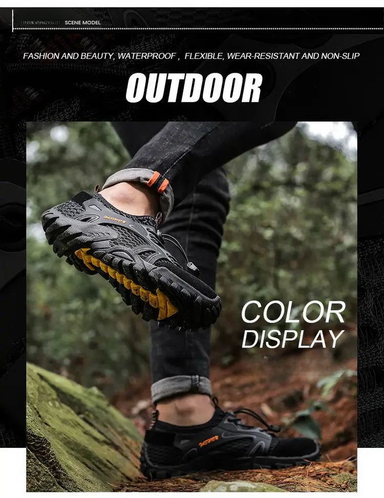 Outdoor  Anti-slip Wear-resistant Shoes for Men Hiking Jogging