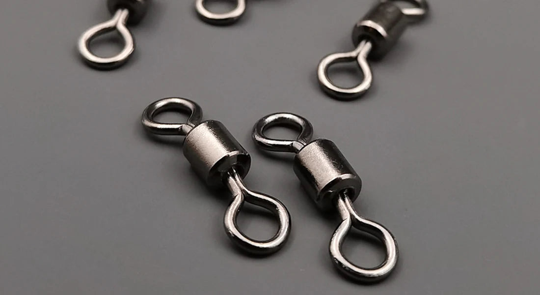 FishTrip 100-Pack Rolling Barrel Swivels – Stainless Steel Saltwater Fishing Tackles