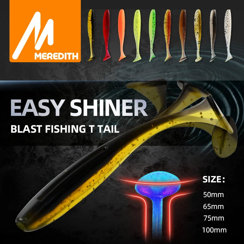 MEREDITH Easy Shiner Soft Fishing Lures – 50-100mm