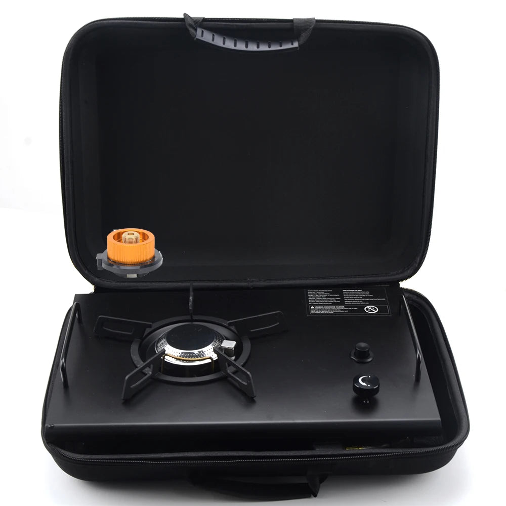 IGT Camping Folding Wood Table – Portable Gas Stove & BBQ Grill Table