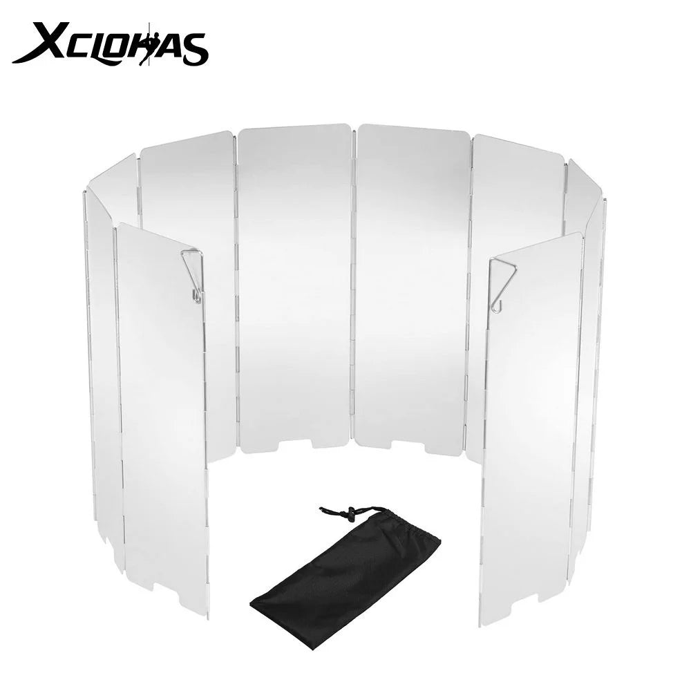 Camping Stove Windshield – 8/9/10/12/14/16 Plates Aluminum Alloy Wind Screen