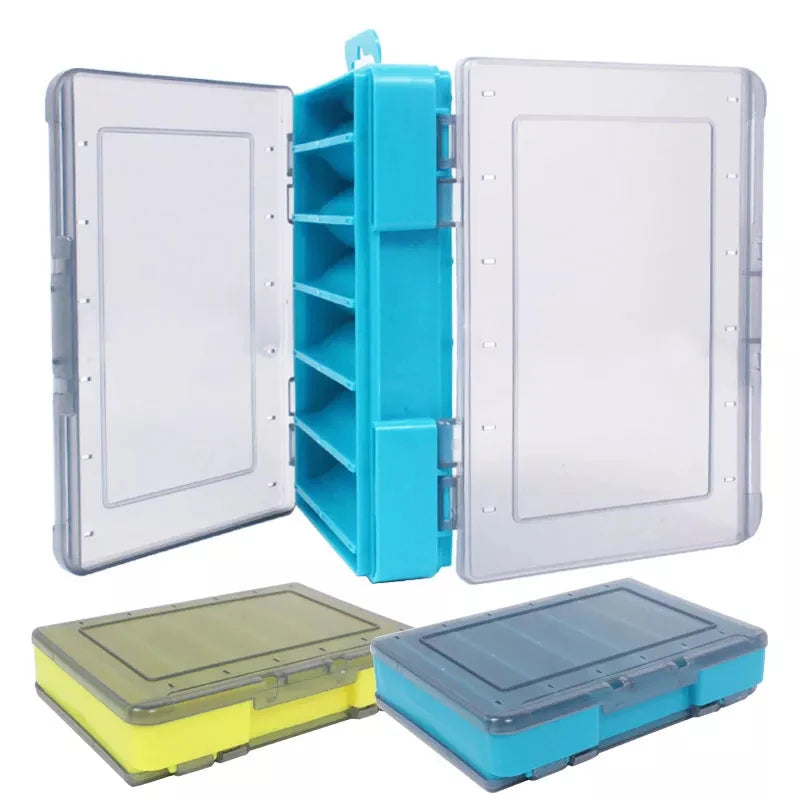 Shrimp & Squid Fishing Tackle Box – Double-Sided U-Shape Wooden/Plastic Case