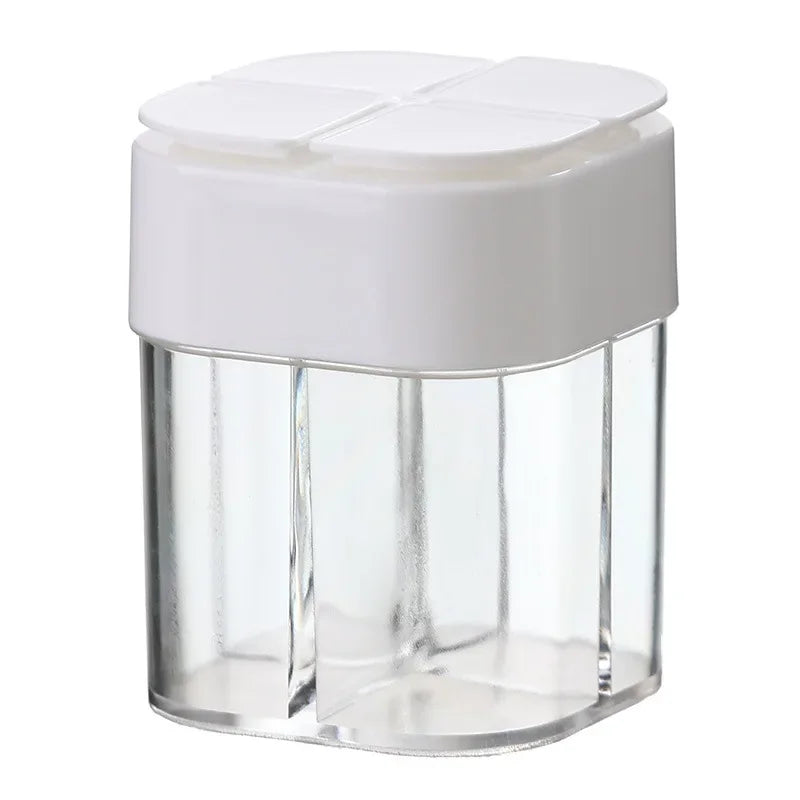 4-in-1 Camping Spice Jar – Portable Seasoning Dispenser with Lid, 4 Compartments