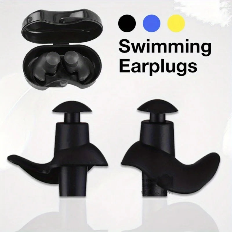 2PCS Silicone Swimming Earplugs – Reusable Waterproof Ear Protection