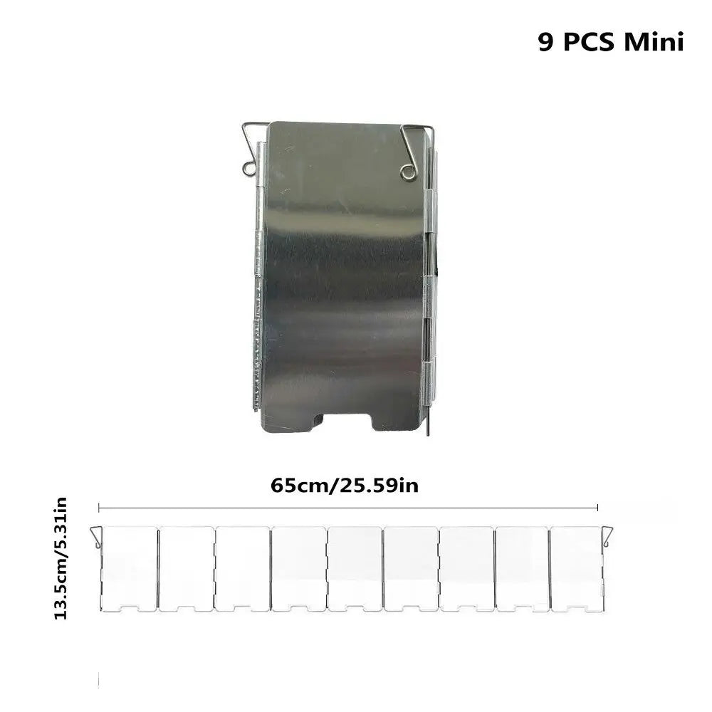 Camping Stove Windshield – 8/9/10/12/14/16 Plates Aluminum Alloy Wind Screen