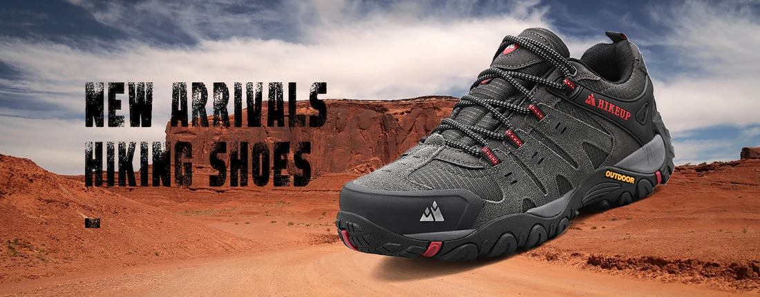 HIKEUP Men’s Hiking Shoes – Suede Leather Outdoor Trekking Sneakers