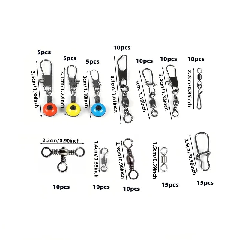 115 fishing connector set, quick change spinner, quick change spinner, quick change spinner