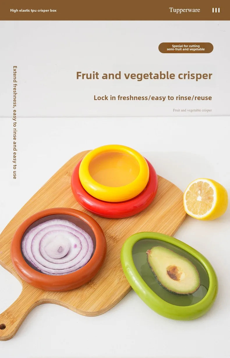 Silicone Food Storage Box – Stackable Leak-Proof Fruit & Vegetable Keeper