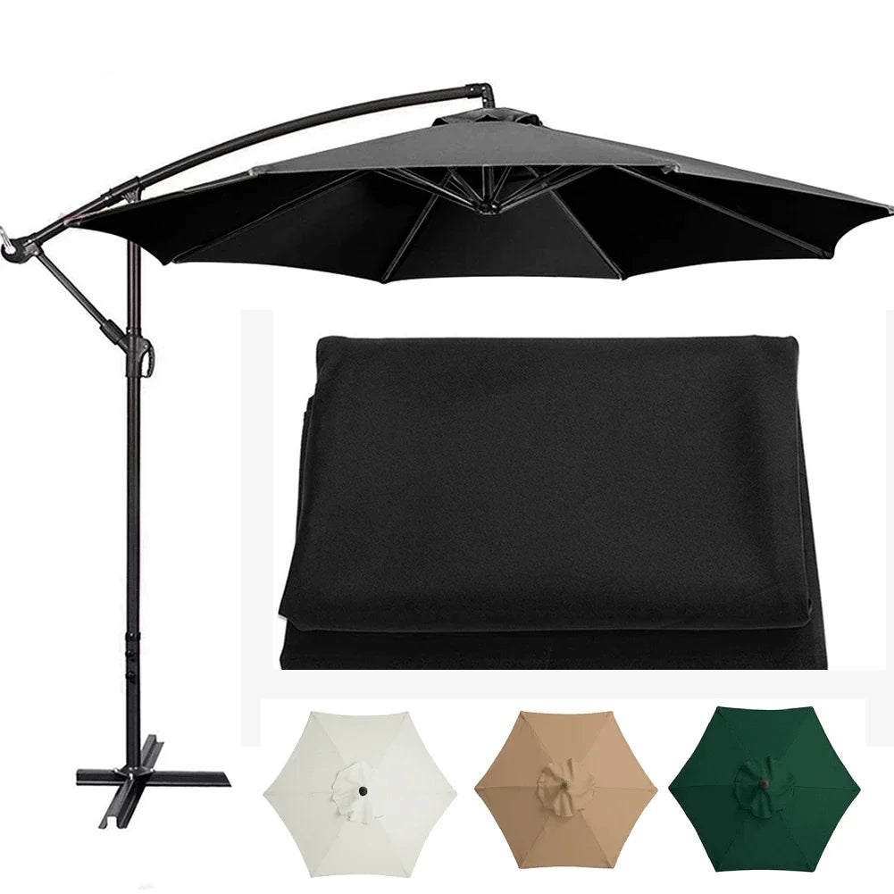 2m 6-Rib Parasol Umbrella – Replaceable UV Protection Canopy, No Stand