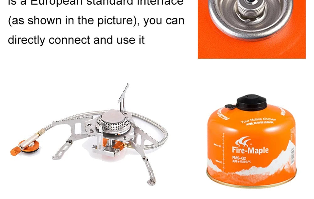 Camping Gas Stove – Portable Folding Backpacking Stove 3500W for Cooking, Hiking & Picnic
