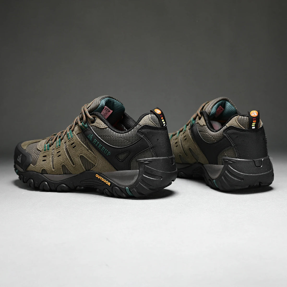 HIKEUP Men’s Hiking Shoes – Suede Leather Outdoor Trekking Sneakers
