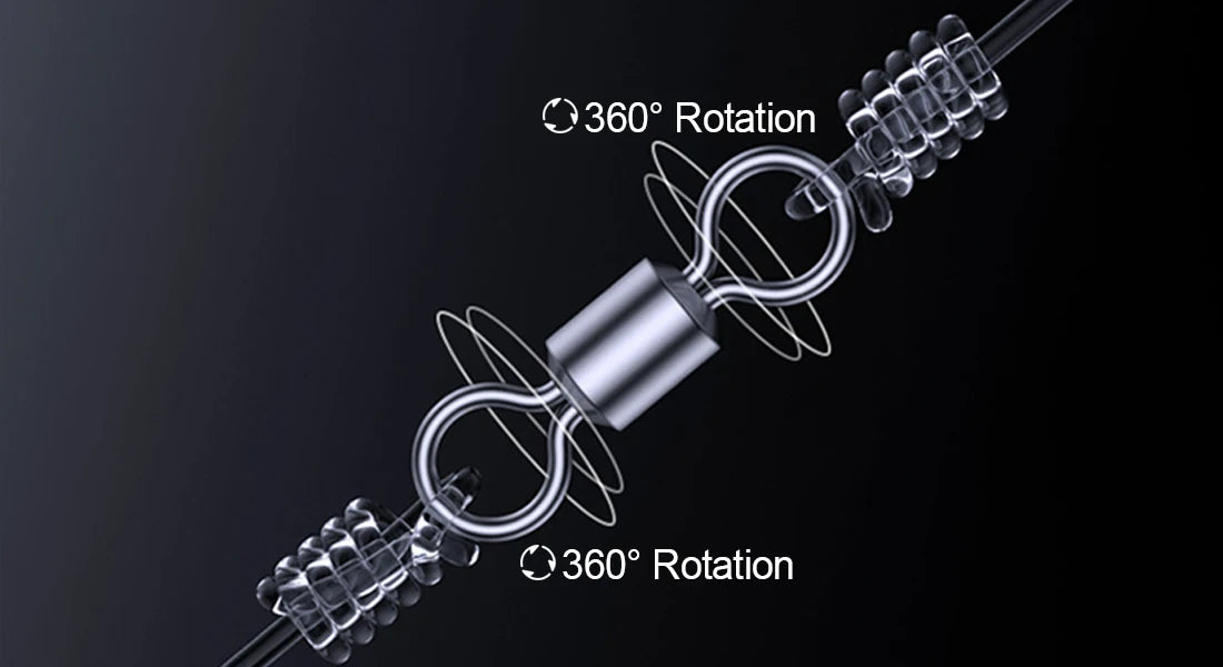 FishTrip 100-Pack Rolling Barrel Swivels – Stainless Steel Saltwater Fishing Tackles