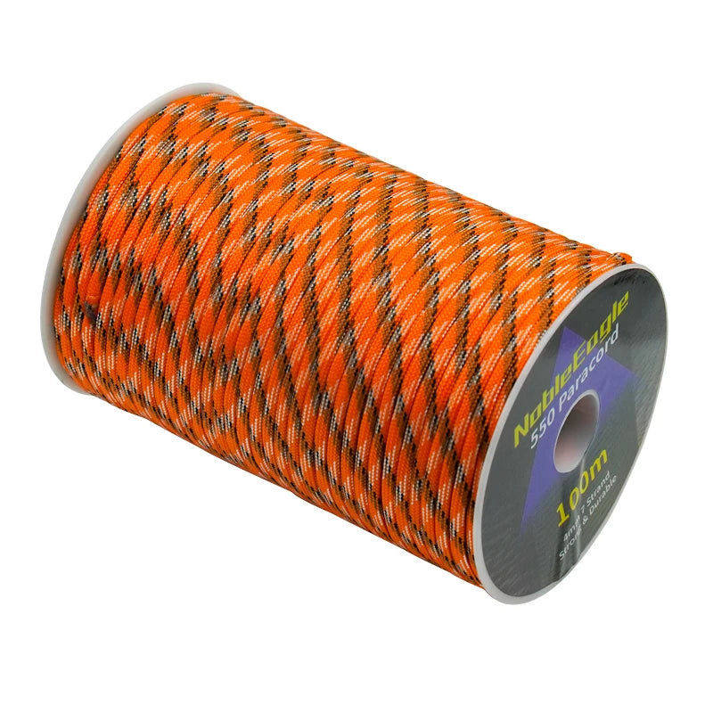 Military 550 Paracord Rope – 7 Strand, 4mm Outdoor Survival Cord (100M/50M/31M)