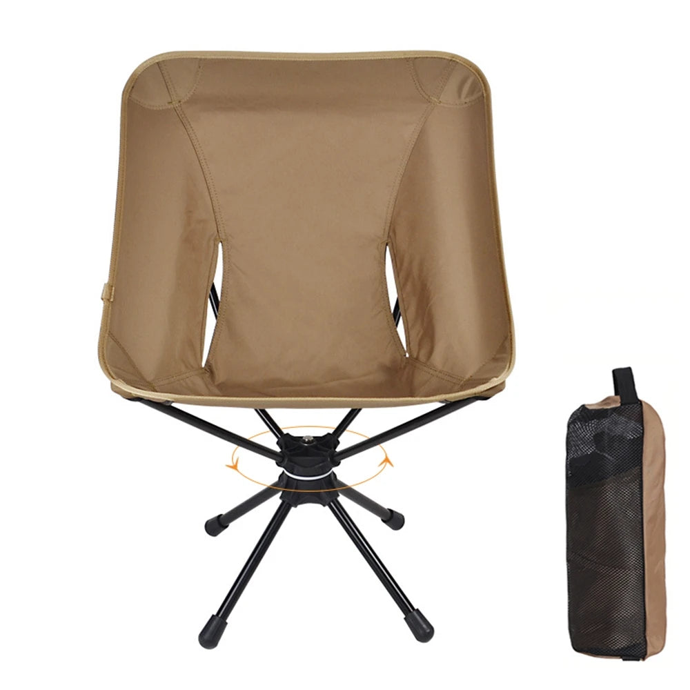 Rotatable Outdoor Folding Chair – Lightweight Camping, Beach & Fishing Chair with Carry Bag