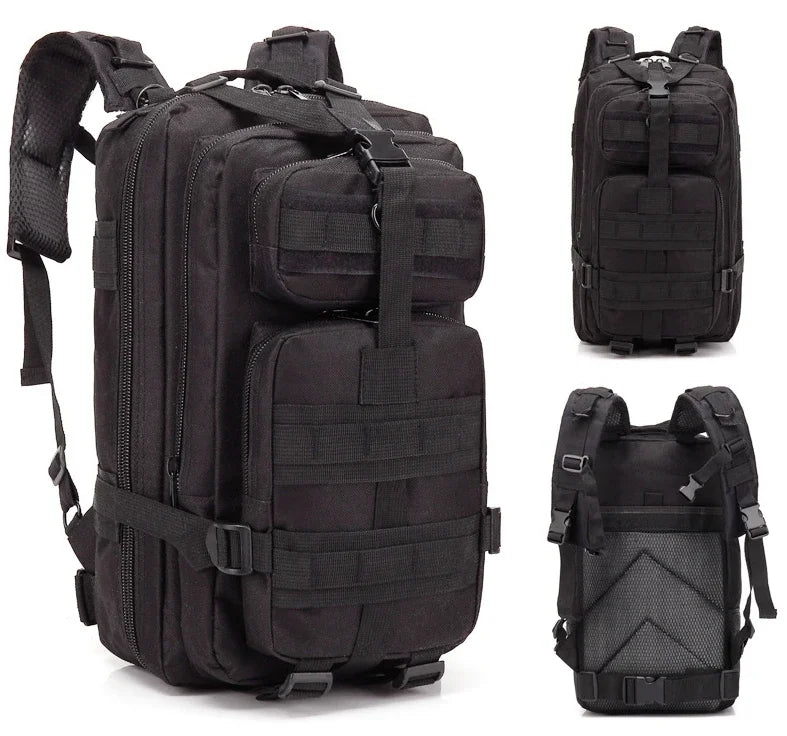 Fishing Tactical Backpack – Camouflage 3-Pocket Outdoor Travel & Hiking Bag