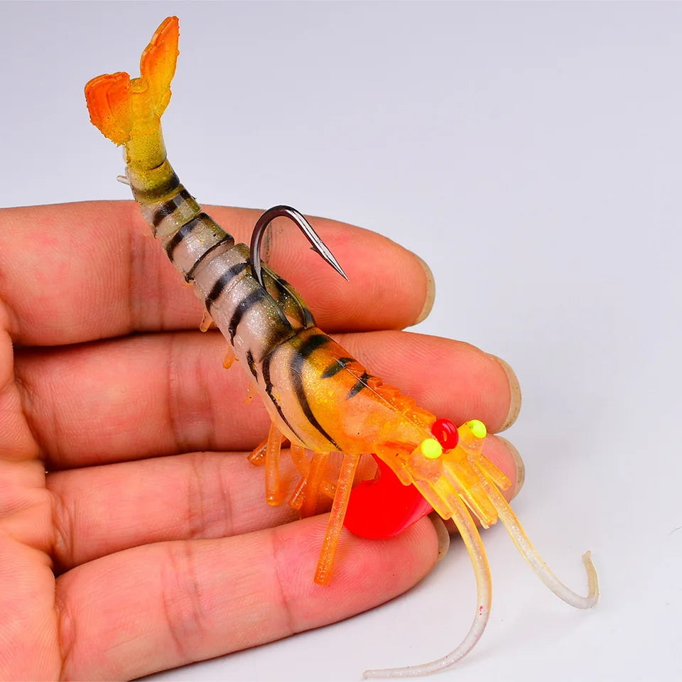 Luminous Silicone Shrimp Jig Head Swimbait
