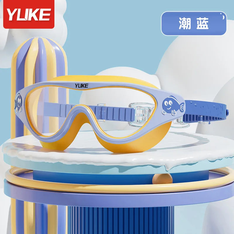 Kids Swimming Goggles – Waterproof, Anti-Fog, HD Large Frame Swim Glasses for Boys & Girls