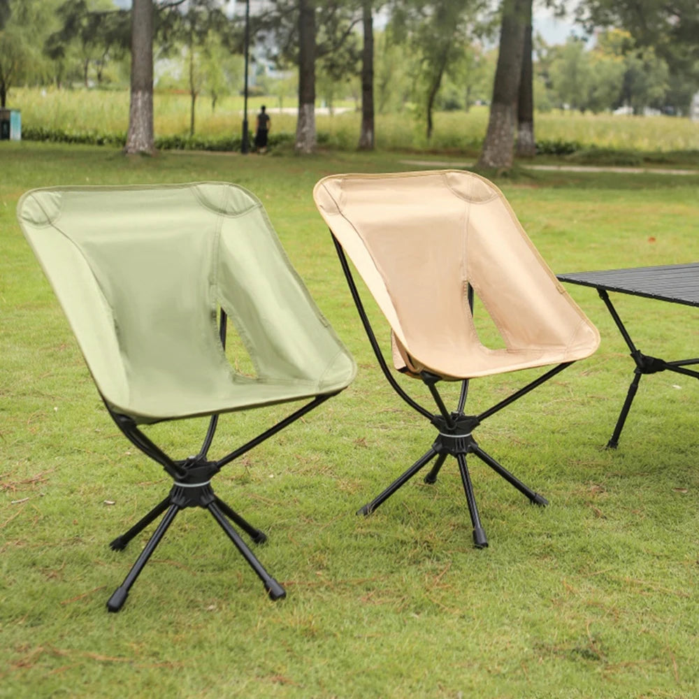 Rotatable Outdoor Folding Chair – Lightweight Camping, Beach & Fishing Chair with Carry Bag
