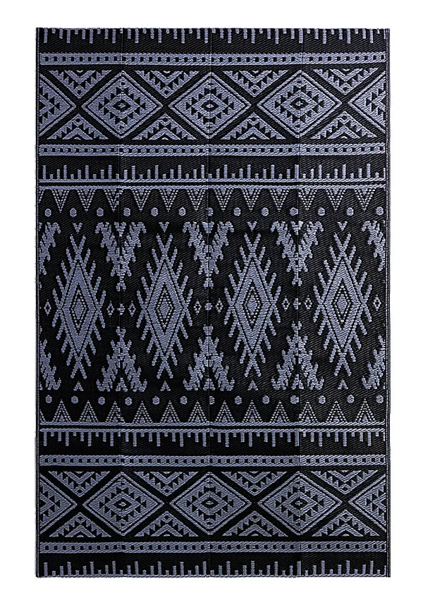 Kitinjoy Waterproof Outdoor Rug – Reversible Plastic Straw Boho Patio & RV Mat