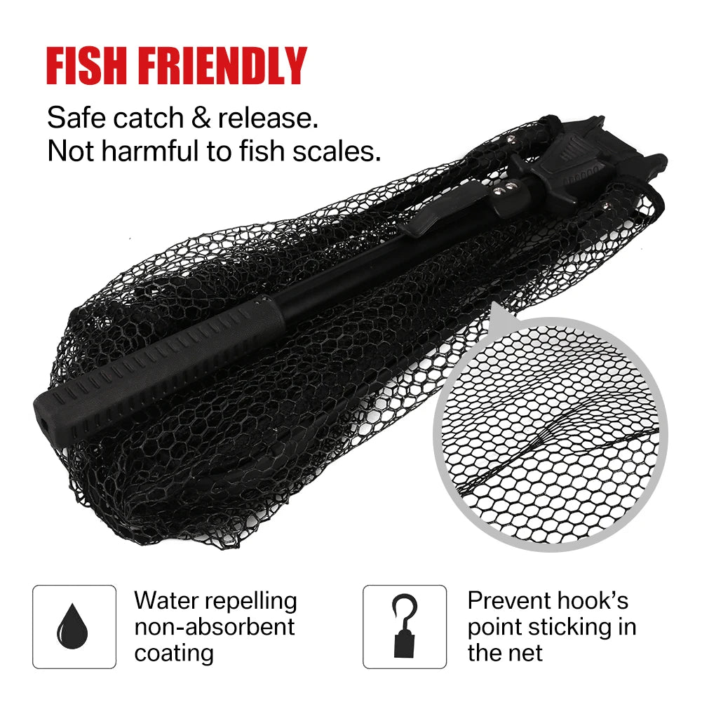 Telescopic Folding Landing Net – Extendable Fly & Carp Fishing Net