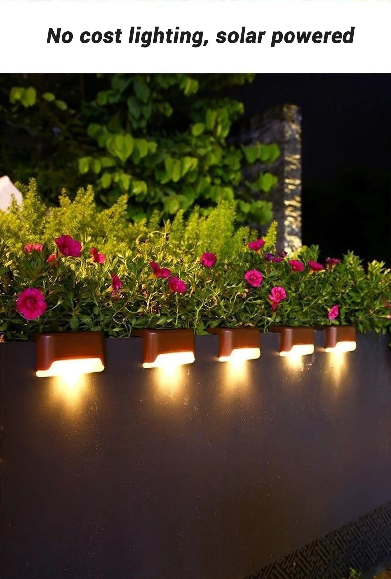 Solar LED Outdoor Lights – Waterproof Garden, Deck & Step Lamps (1/4/8/12PCS)