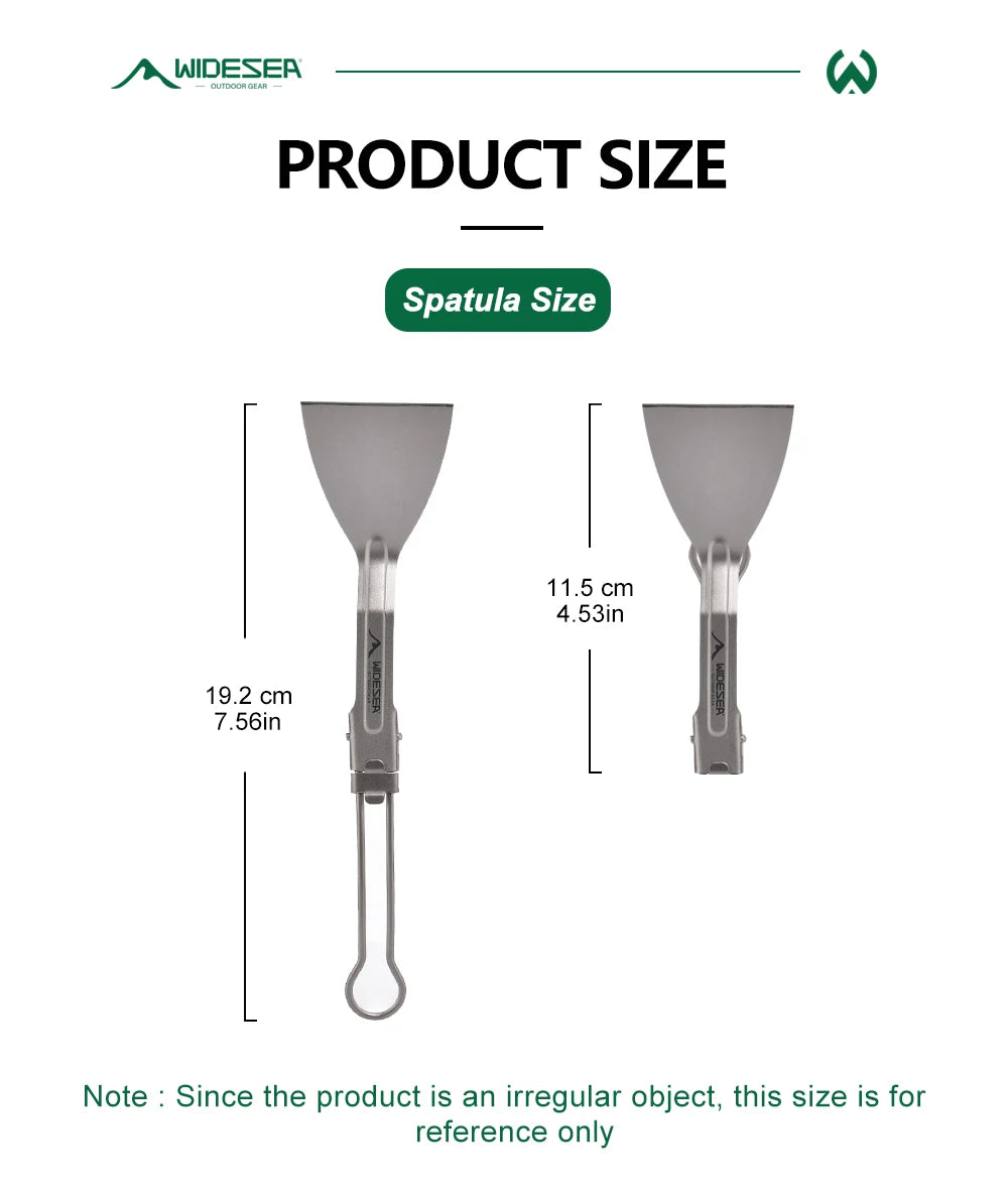 Widesea Titanium Folding Shovel – Compact Camping Spatula for Outdoor Cooking & Picnic