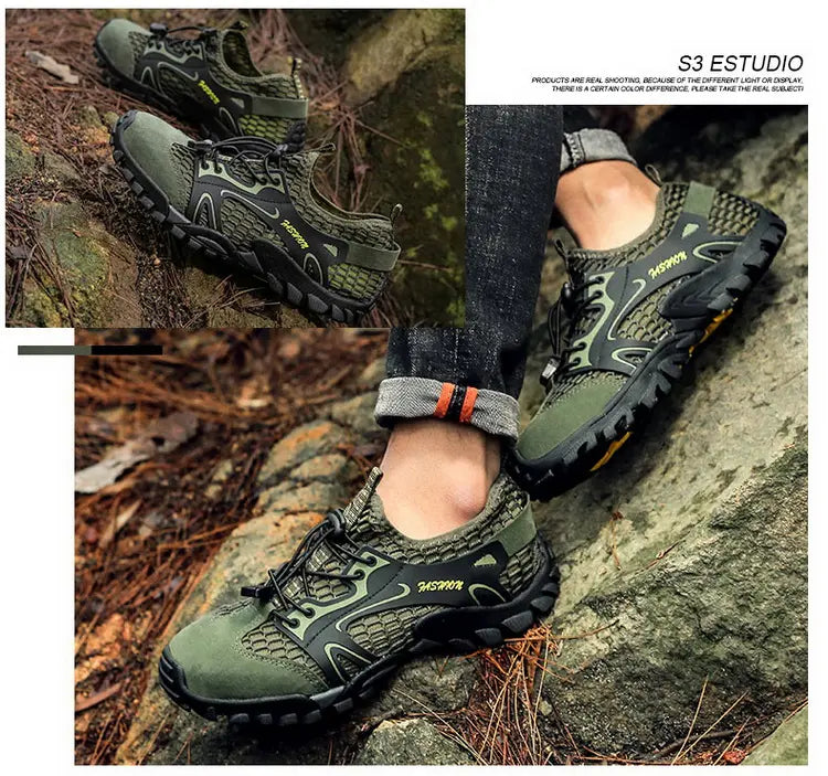 Outdoor  Anti-slip Wear-resistant Shoes for Men Hiking Jogging