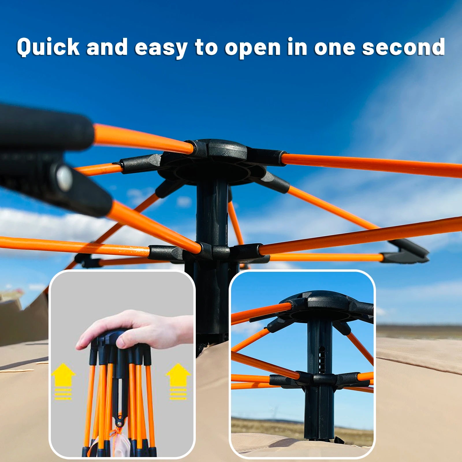 Outdoor Automatic Quick-opening Tent Rainproof Sunshine-proof 4 person tents