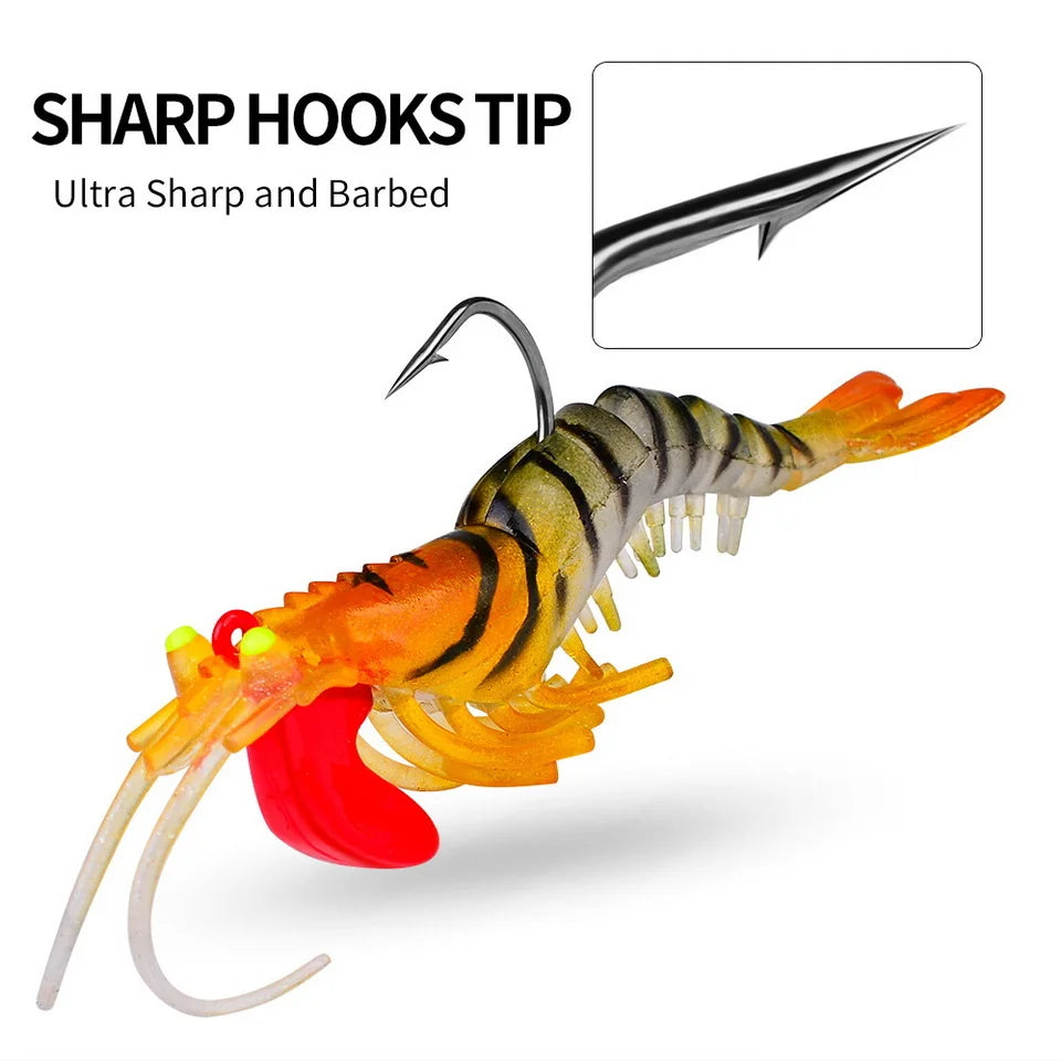 Luminous Silicone Shrimp Jig Head Swimbait