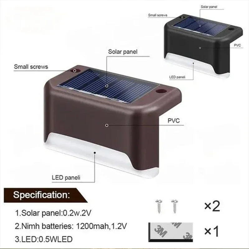 Solar LED Outdoor Lights – Waterproof Garden, Deck & Step Lamps (1/4/8/12PCS)