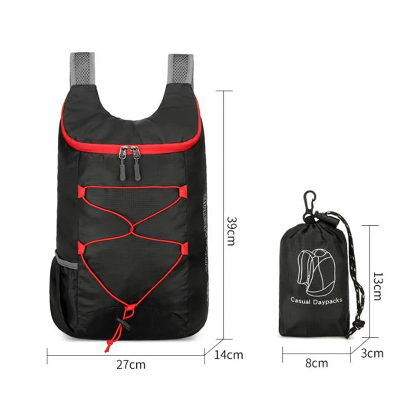 Multifunctional Folding Backpack – Lightweight Waterproof Nylon Sports Bag
