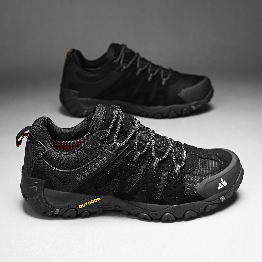 HIKEUP Men’s Hiking Shoes – Suede Leather Outdoor Trekking Sneakers