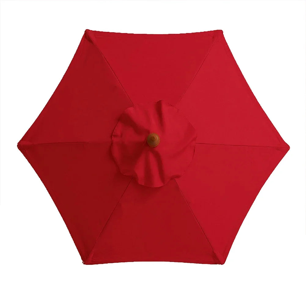 2m 6-Rib Parasol Umbrella – Replaceable UV Protection Canopy, No Stand