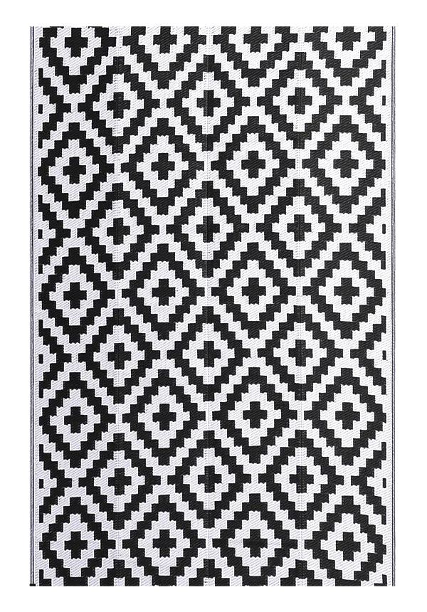 Kitinjoy Waterproof Outdoor Rug – Reversible Plastic Straw Boho Patio & RV Mat