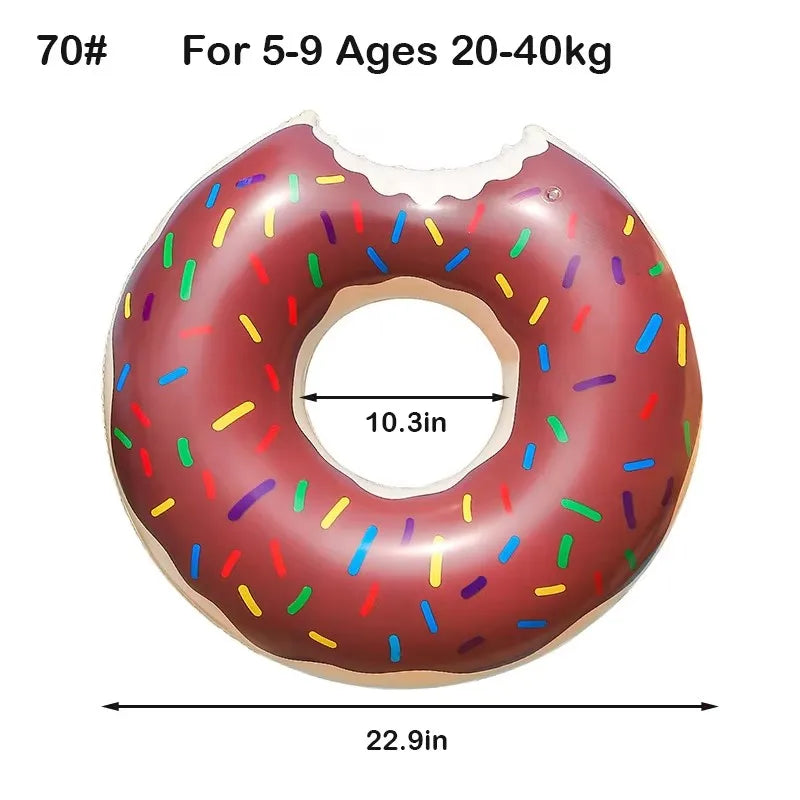 Rooxin Inflatable Donut Swim Ring – Pool Float for Kids & Adults