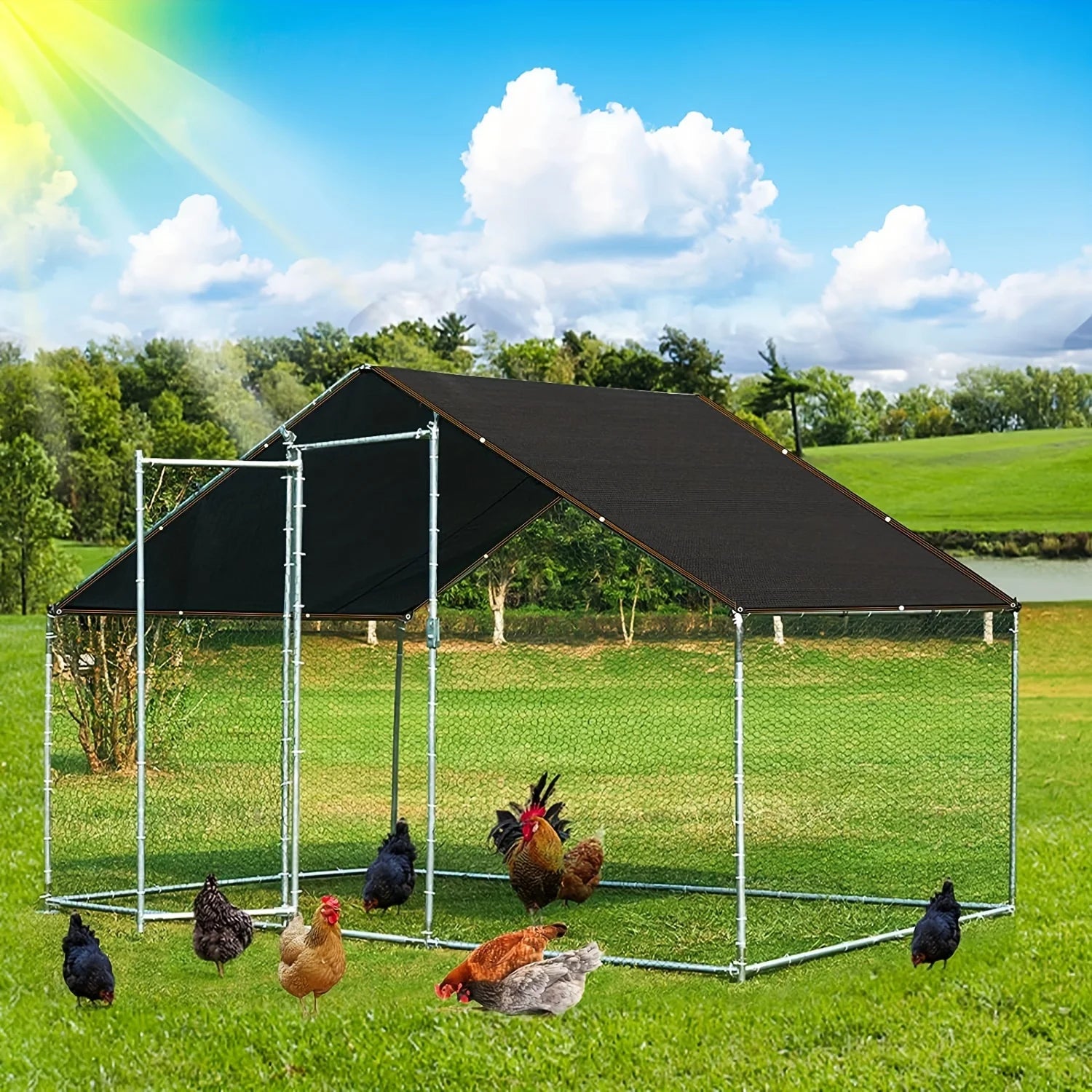 Black Shade Cloth – Sunblock Mesh Cover with Grommets for Pergola, Garden & Patio