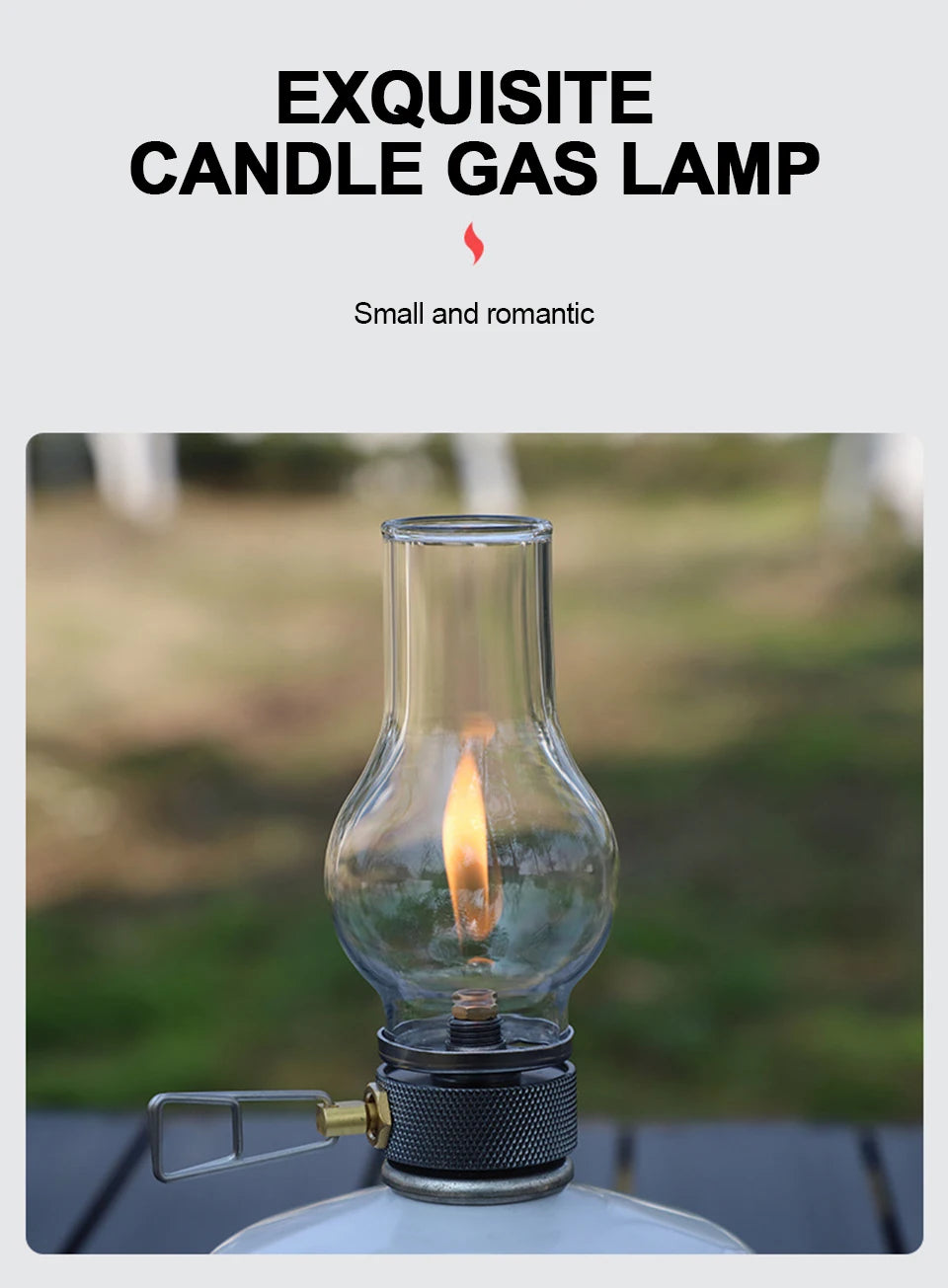 Portable Camping Gas Candle Lamp – Butane Outdoor Light